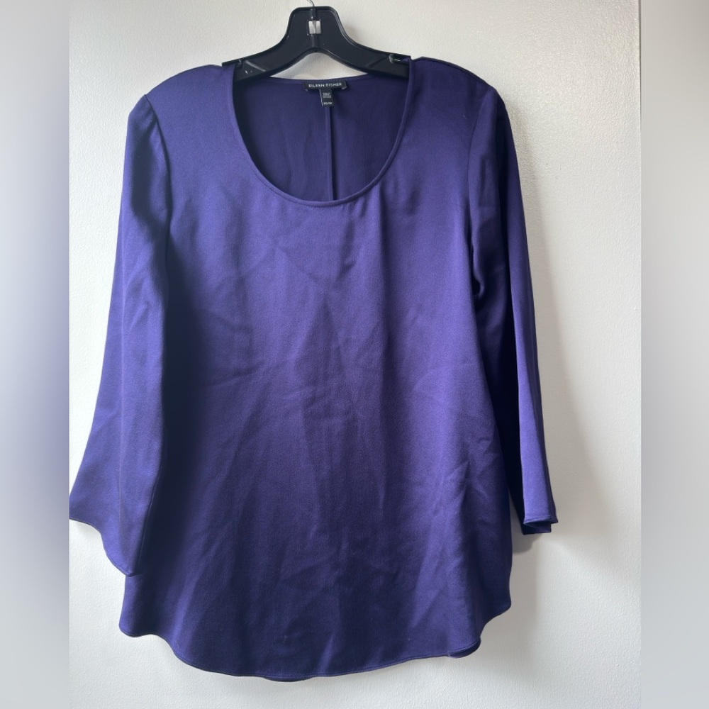 Eileen Fisher Women’s 100% Silk Blouse Sz S